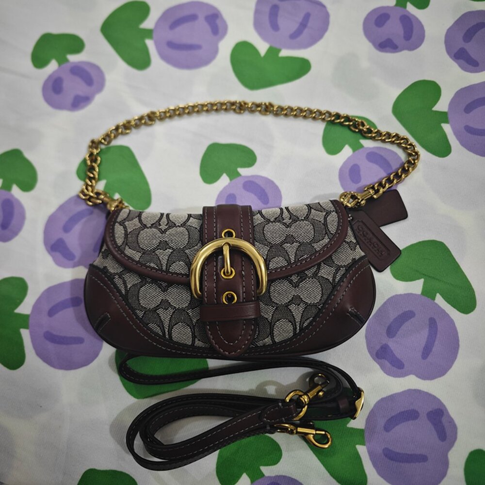 Coach Monogram Canvas Chain Bag - Picture 2 of 9